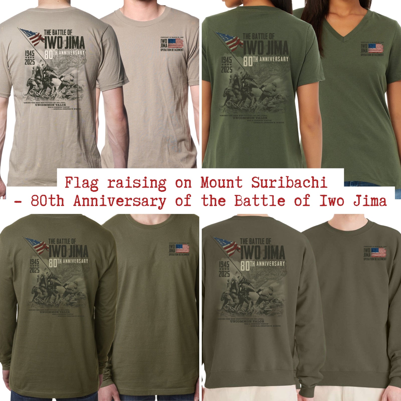 80th Anniversary of the Battle of Iwo Jima Made in America Shirt Flag Raising at Mt. Suribachi The History List