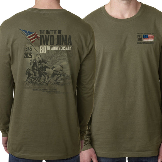 Flag raising on Mount Suribachi - 80th Anniversary of the Battle of Iwo Jima Long-sleeved shirt