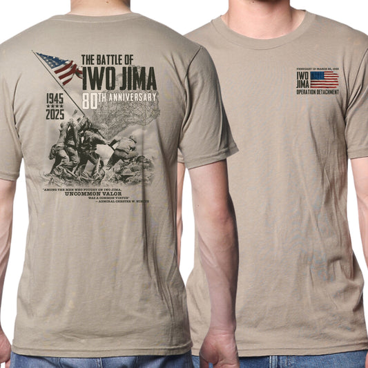 Flag raising on Mount Suribachi - 80th Anniversary of the Battle of Iwo Jima Made in America Shirt