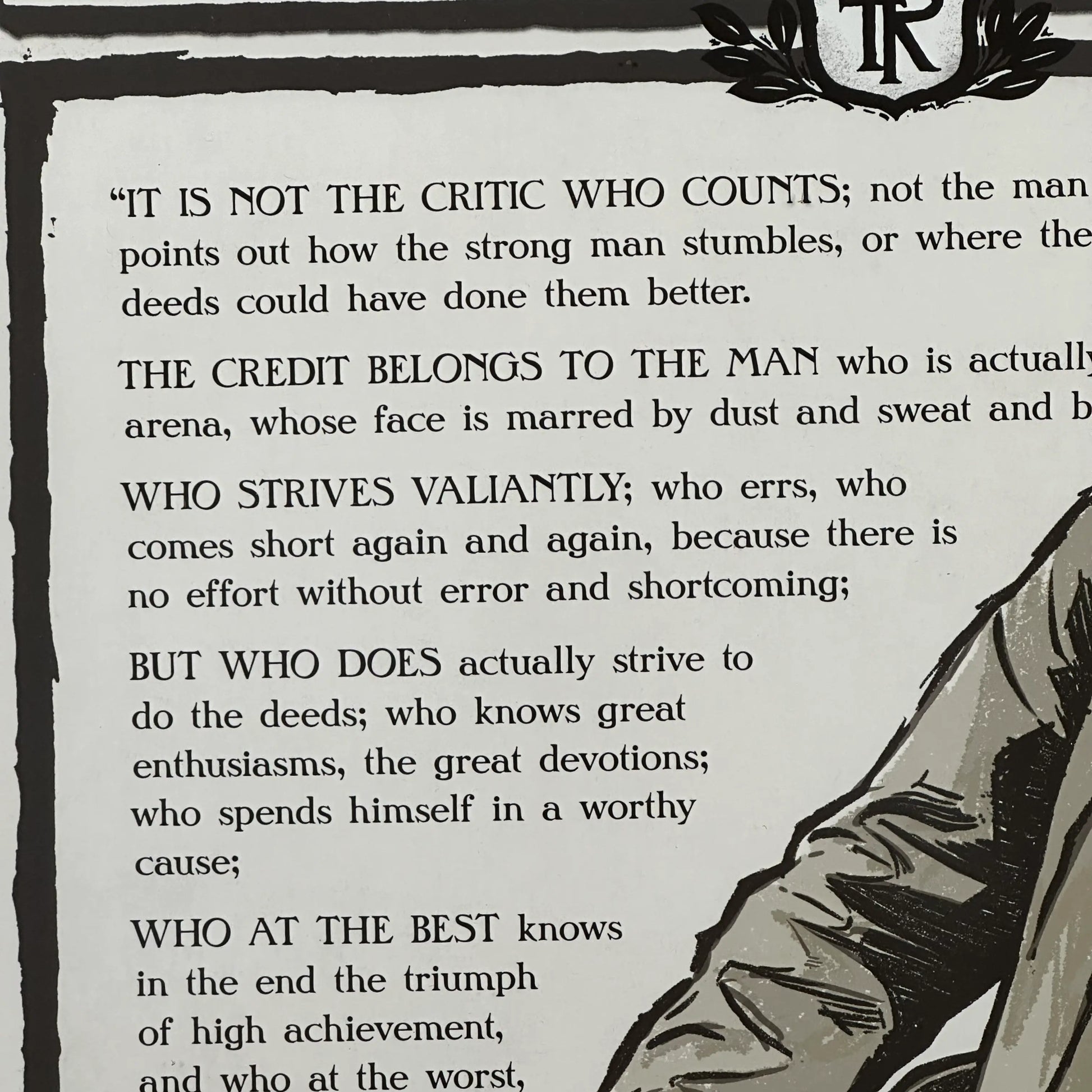 The Man in the Arena — Teddy Roosevelt original framed print made in A – The History List the-man-in-the-arena-teddy-roosevelt-original-framed-print-made-in-a-the-history-list