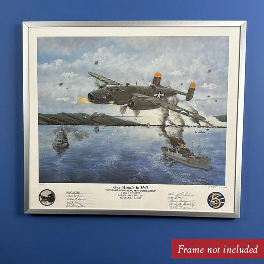 "One Minute in Hell" Limited edition print — Hand signed by ten veterans from the squadron