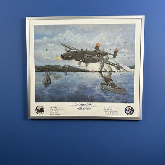 "One Minute in Hell" Limited edition print — Hand signed by ten veterans from the squadron