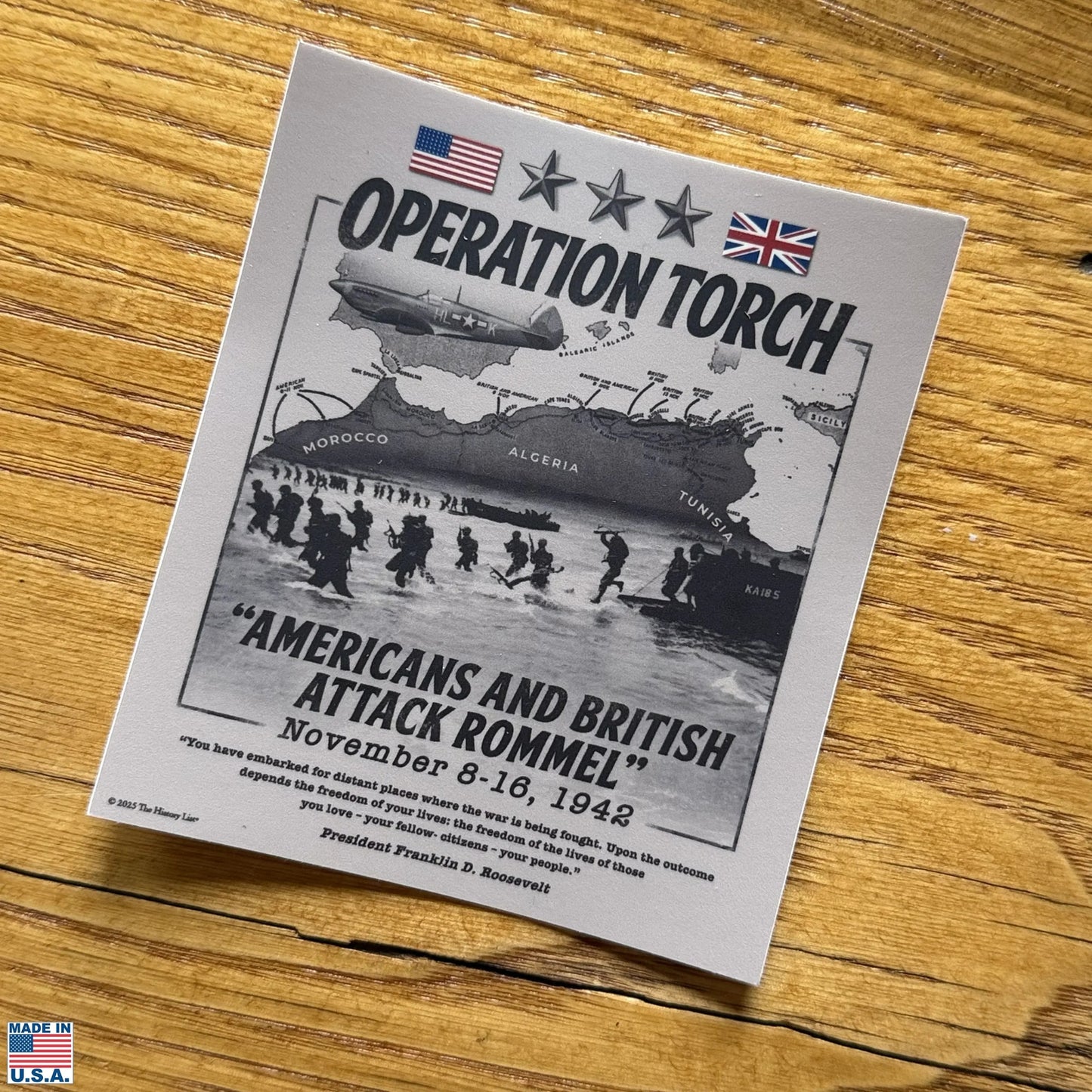 "Operation Torch" Sticker from The History List store
