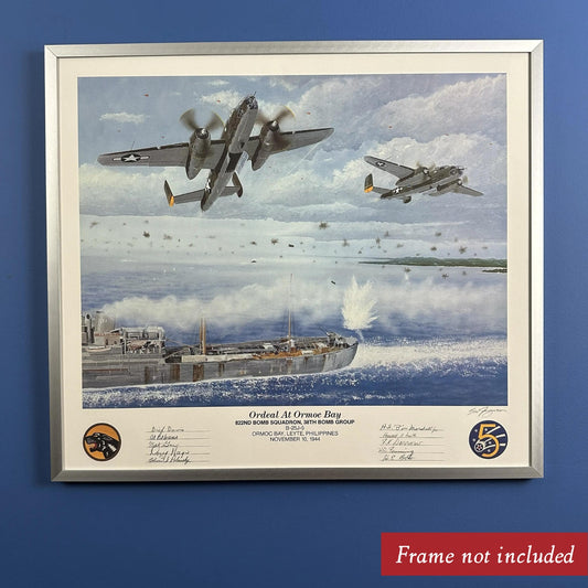 "Ordeal at Ormoc Bay" Limited Edition Print — Hand signed by ten veterans from the squadron