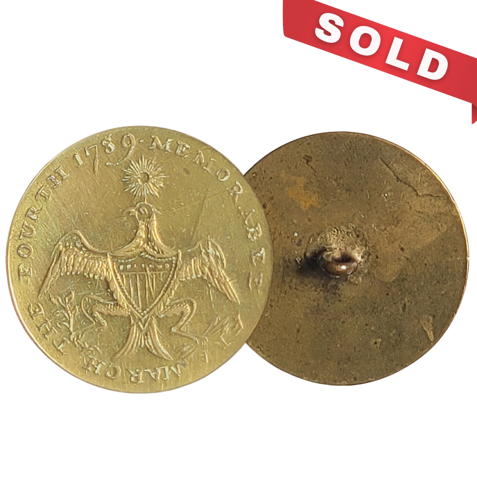 George Washington 1789 First Inaugural Button—“Memorable Era / March t ...