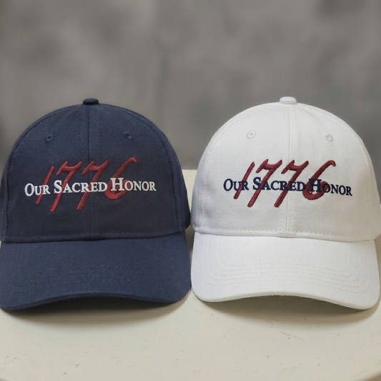Embroidered "Our Sacred Honor" Declaration of Independence 1776 cap