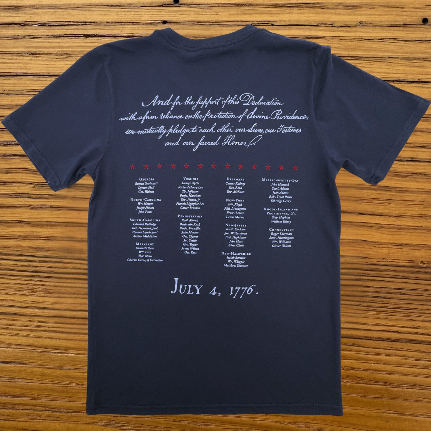 "Our Sacred Honor" Declaration of Independence 1776 Shirt — Made in America