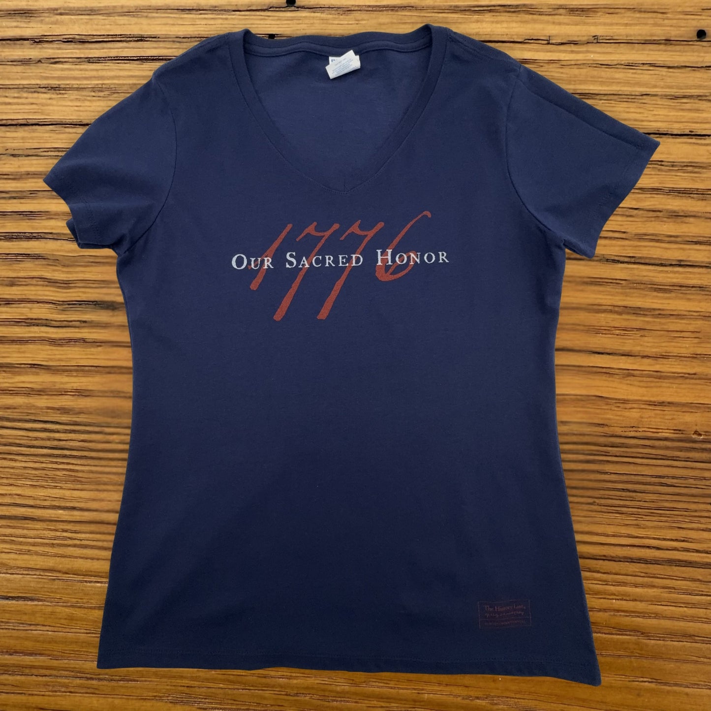 "Our Sacred Honor" Declaration of Independence 1776 Women's v-neck shirt