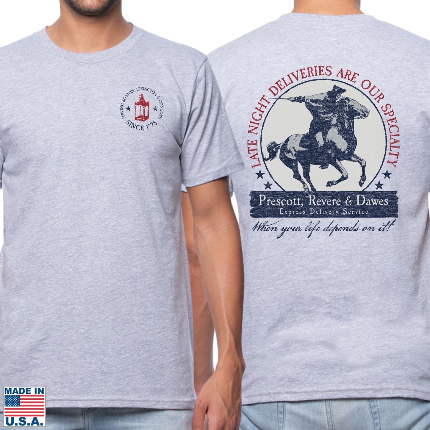 "Prescott, Revere, and Dawes Express Delivery Service" Made in America Shirt