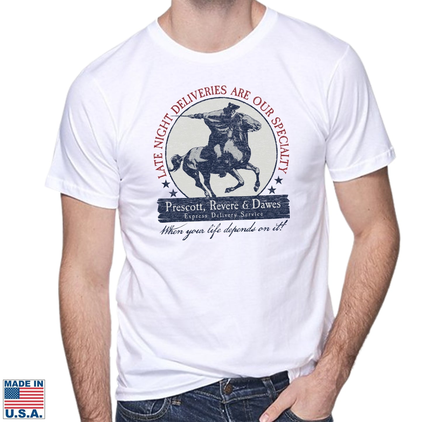 "Prescott, Revere, and Dawes Express Delivery Service" Made in America Shirt