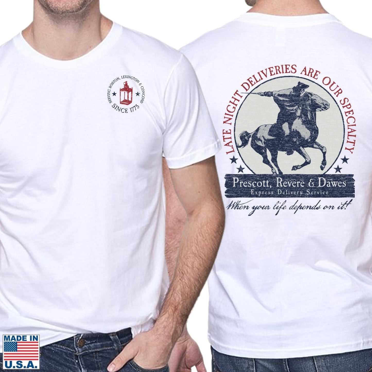 "Prescott, Revere, and Dawes Express Delivery Service" Made in America Shirt