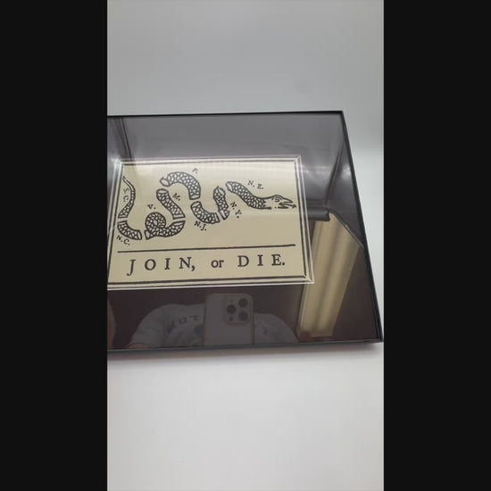 Setting up "Join or Die" frame from The History List store