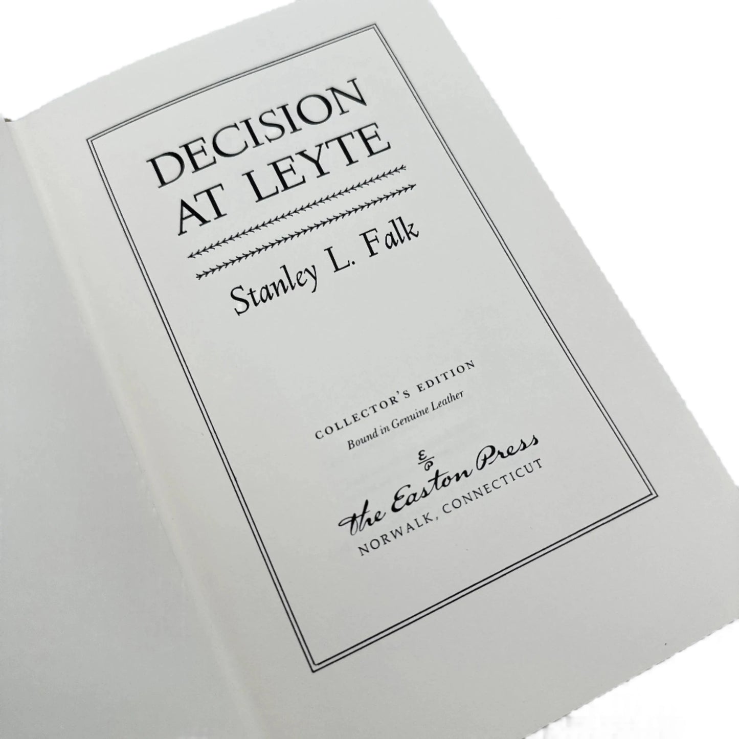 "Decision at Leyte" — Stanley L. Falk — Leather-bound, gilt-edged Easton Press edition