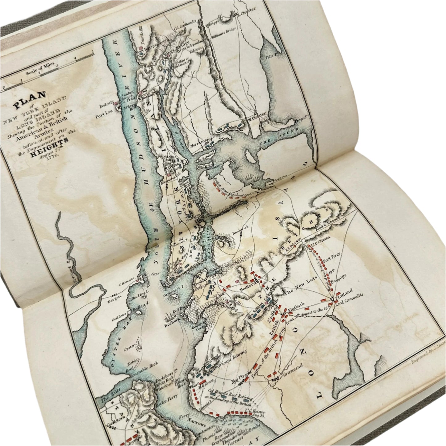 1805 "Atlas to Marshall's Life of Washington" —  Ten hand-colored highly-detailed maps showing military engagements