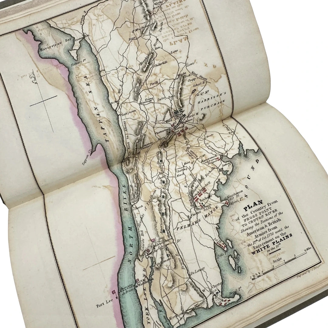 1805 "Atlas to Marshall's Life of Washington" —  Ten hand-colored highly-detailed maps showing military engagements