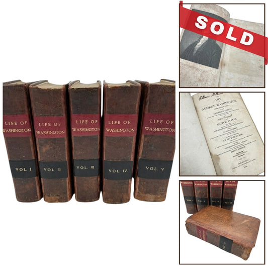 1804 "The Life of George Washington" by John Marshall — Five volume set