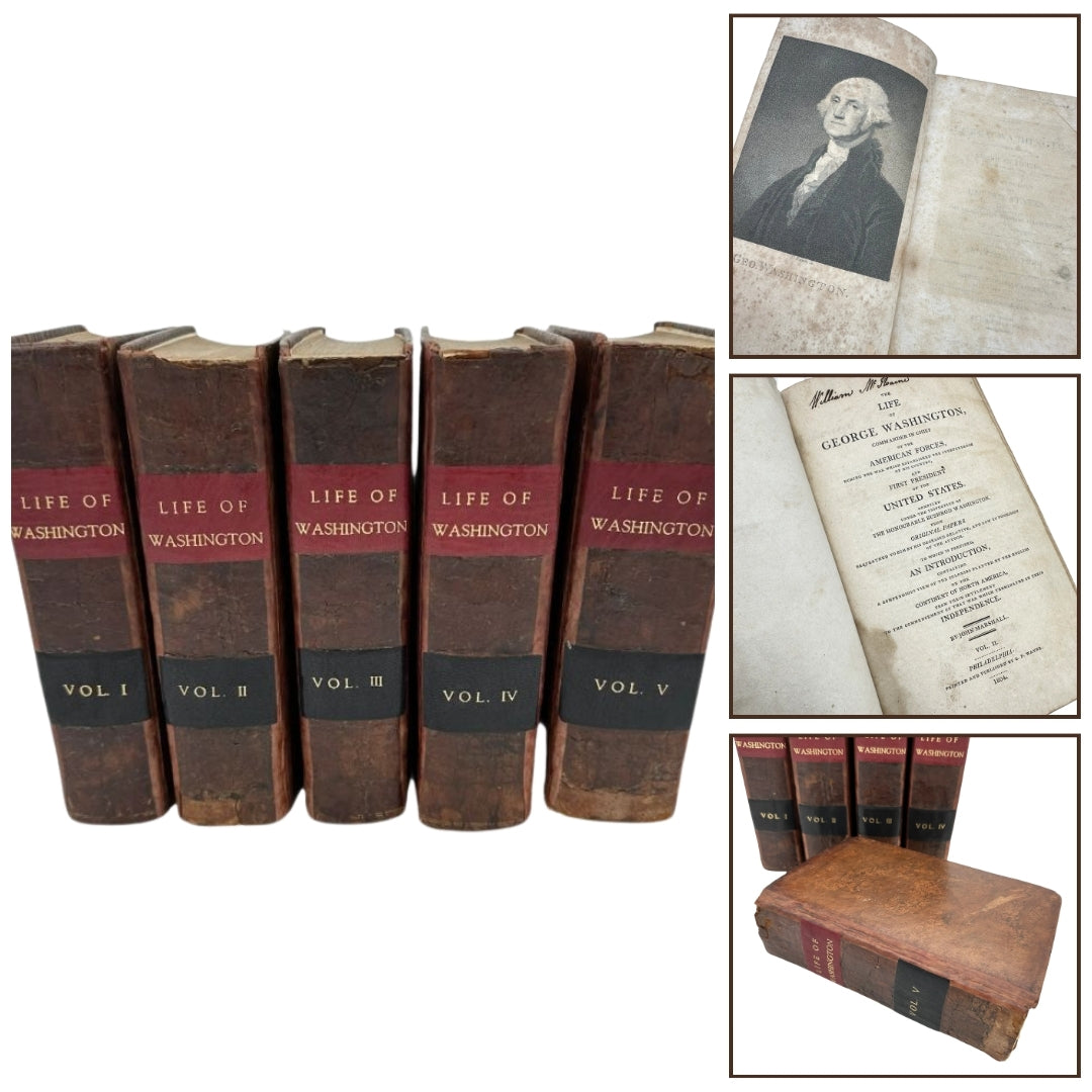 1804 "The Life of George Washington" by John Marshall — Five volume set