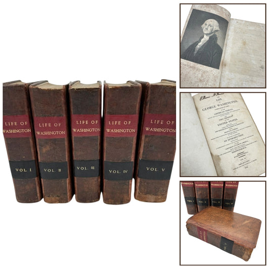 1804 "The Life of George Washington" by John Marshall — Five volume set