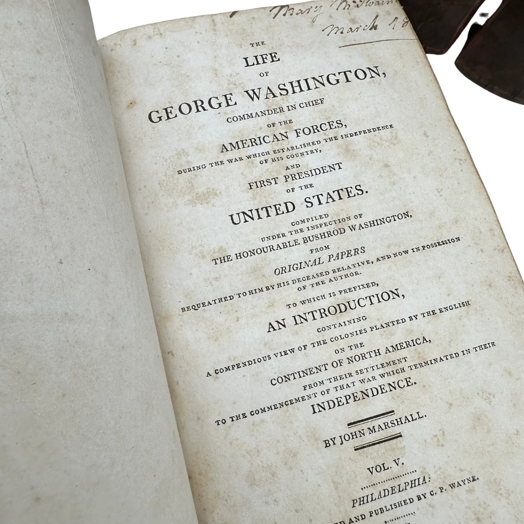 1804 "The Life of George Washington" by John Marshall — Five volume set