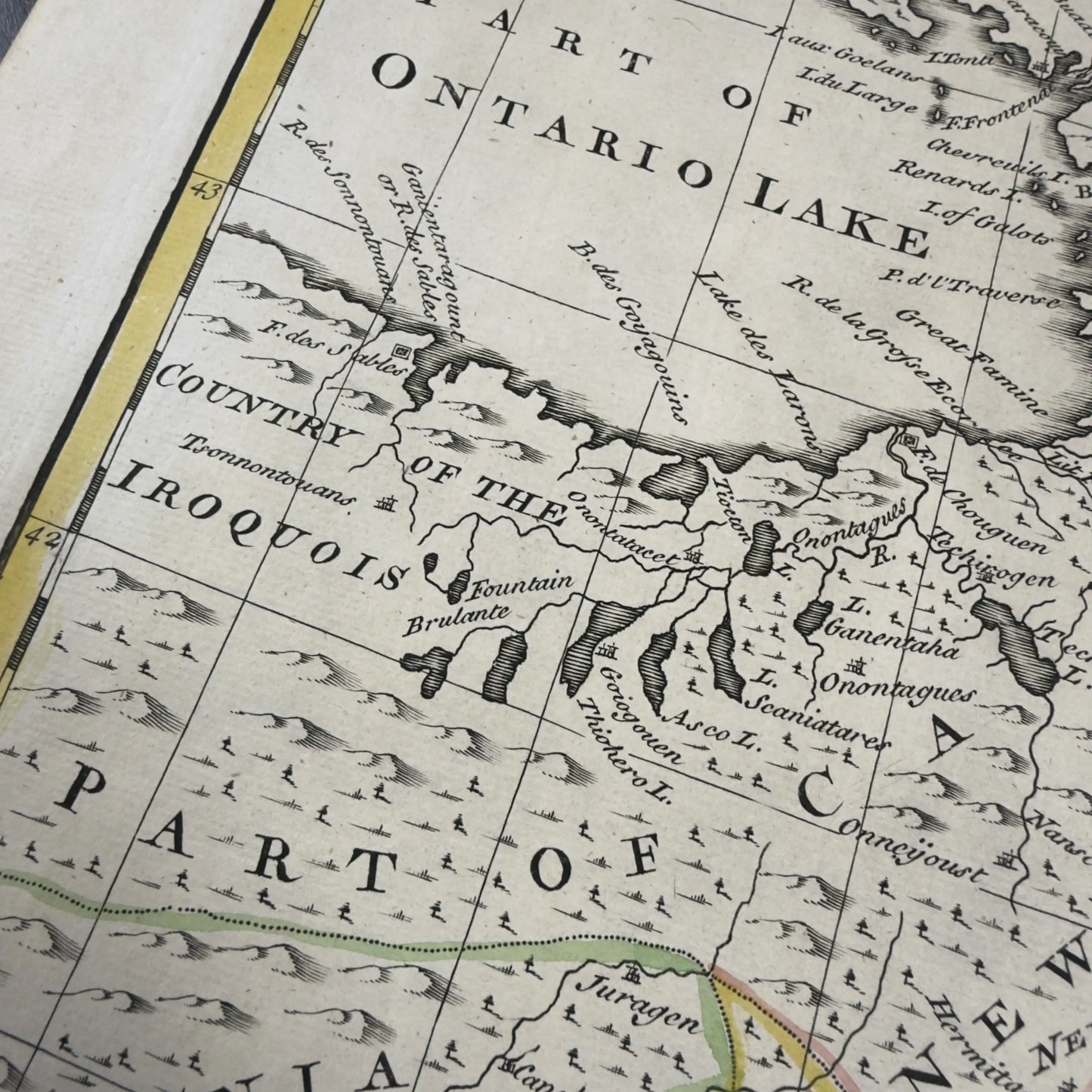 1747 "A New and Accurate Map of New Jersey" by Emanuel Bowen