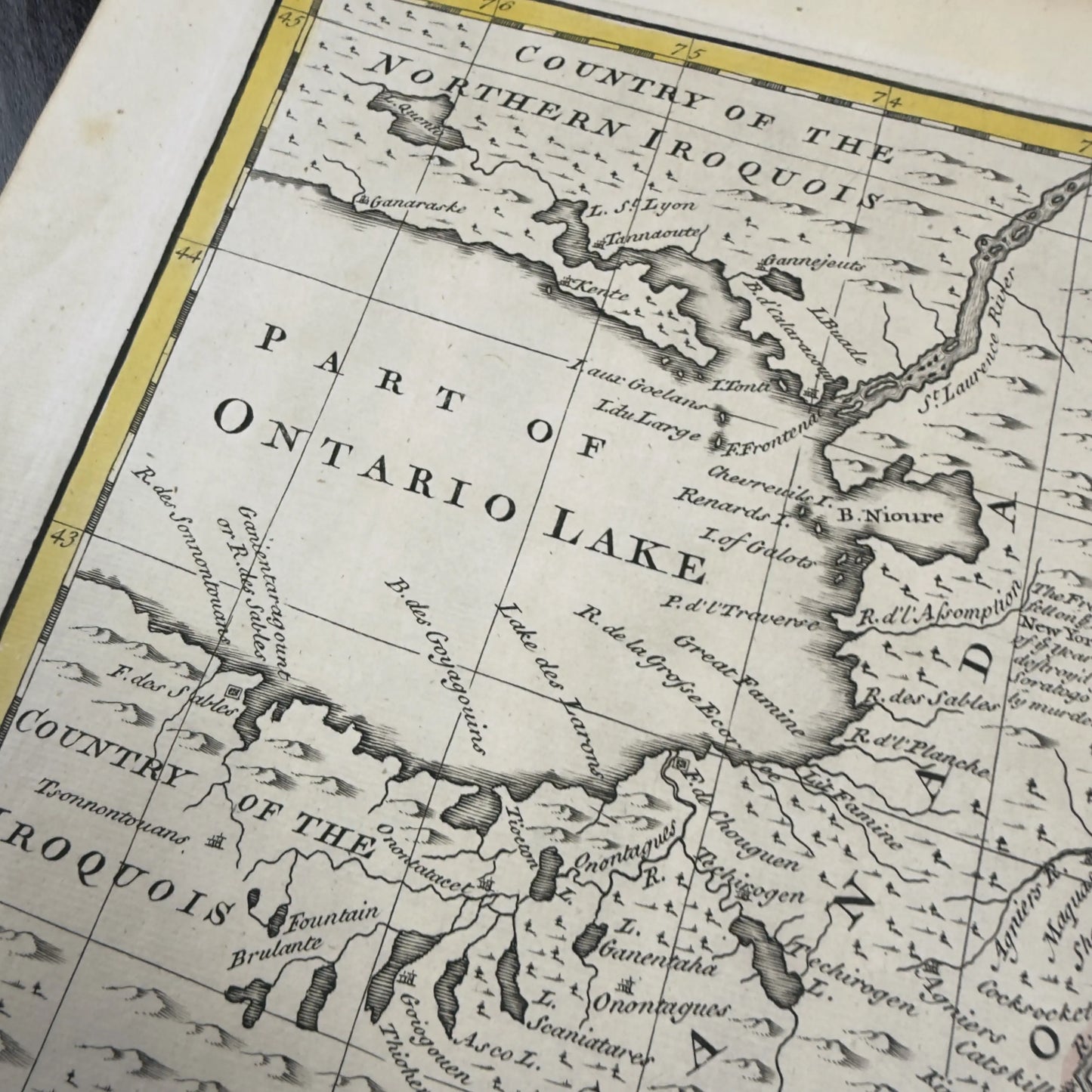 1747 "A New and Accurate Map of New Jersey" by Emanuel Bowen