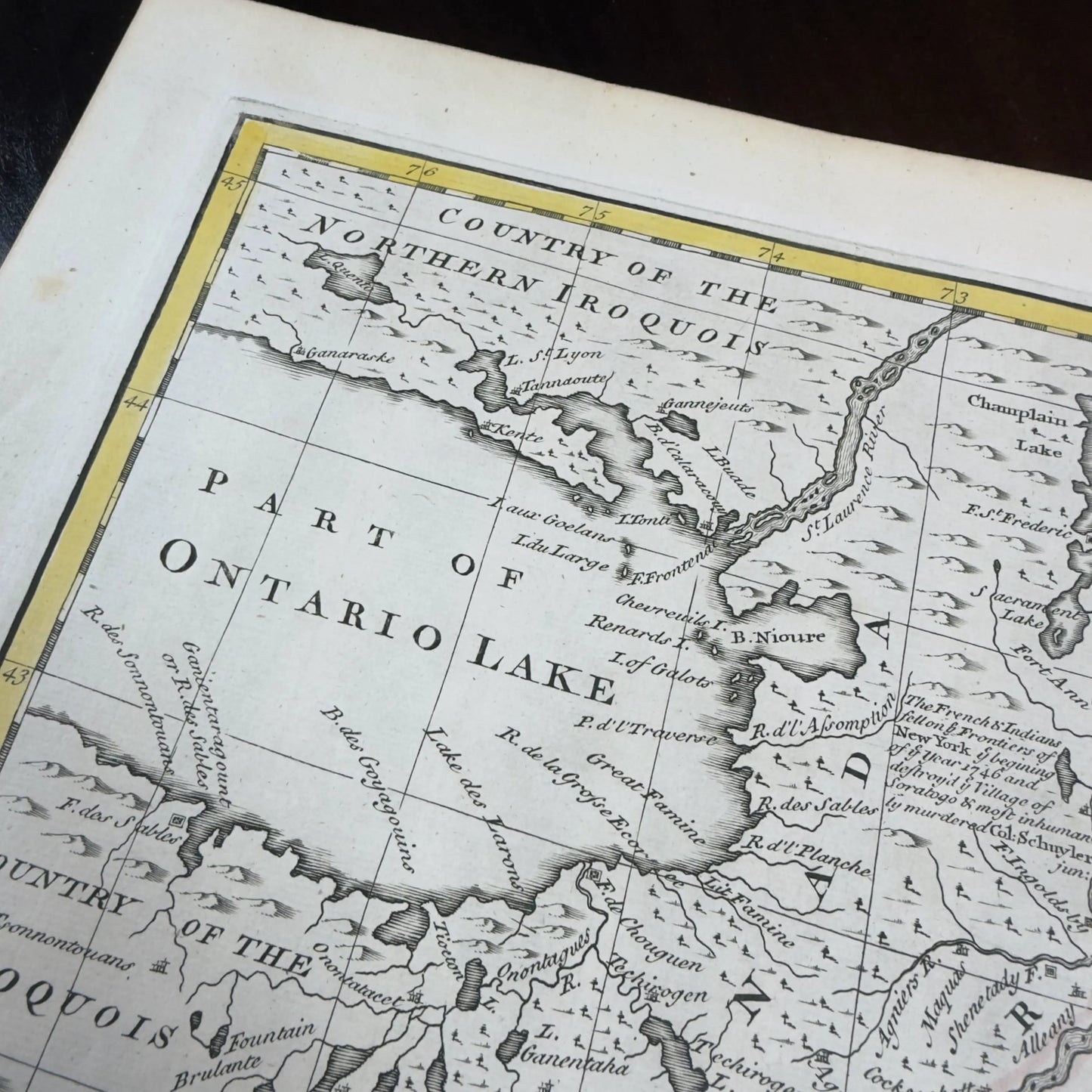 1747 "A New and Accurate Map of New Jersey" by Emanuel Bowen