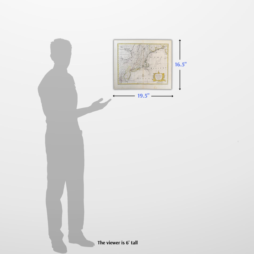 1747 "A New and Accurate Map of New Jersey" by Emanuel Bowen