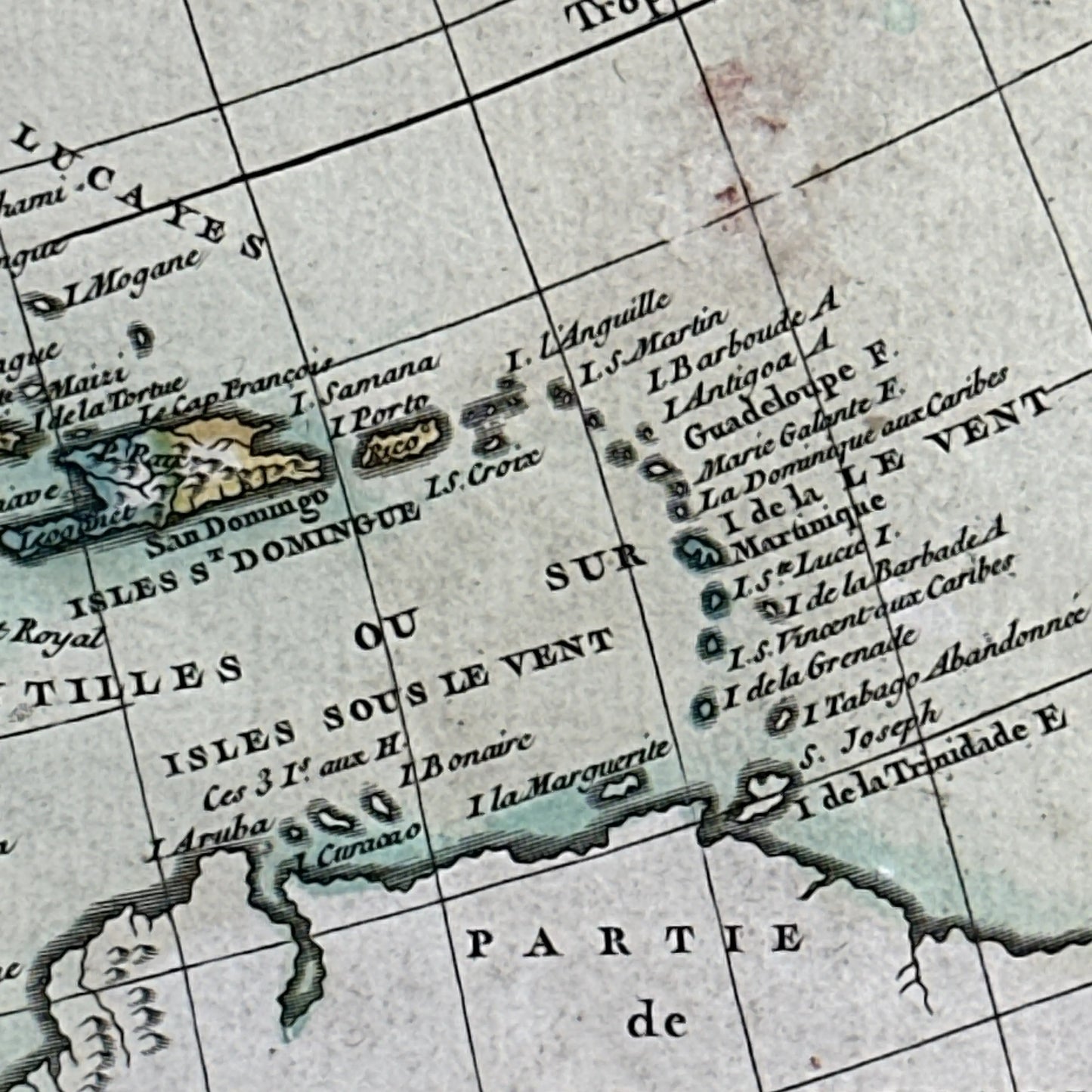 Hand-colored 1762 Map of North America