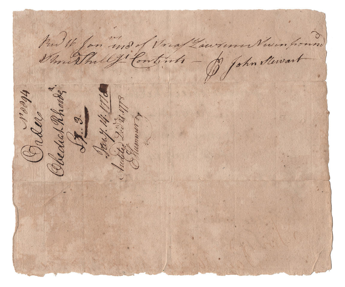 1778 handwritten document to pay for items taken "by the enemy" — Signed by future Chief Justice Oliver Ellsworth