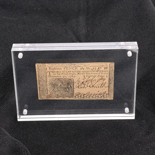 New Jersey note — 18 pence — December 31, 1763