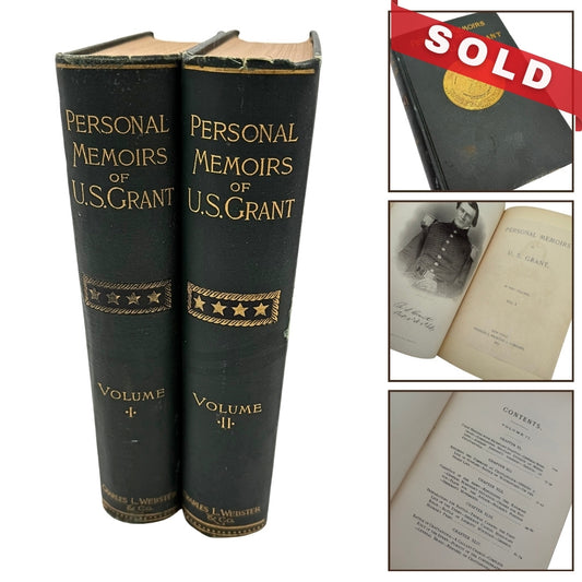 1885-86 Personal Memoirs of U.S. Grant in Two volumes