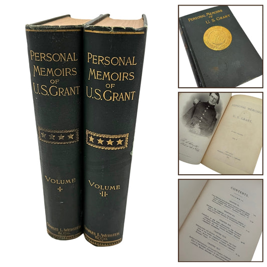 1885-86 Personal Memoirs of U.S. Grant in Two volumes