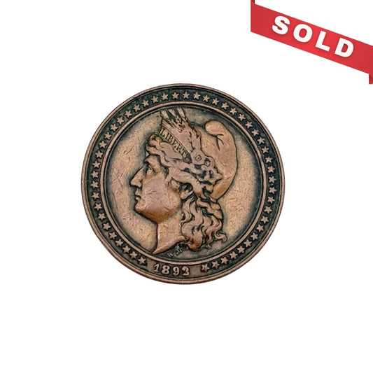 400th Anniversary of Christopher Columbus's Discovery of America — Bronze Medal — 1892
