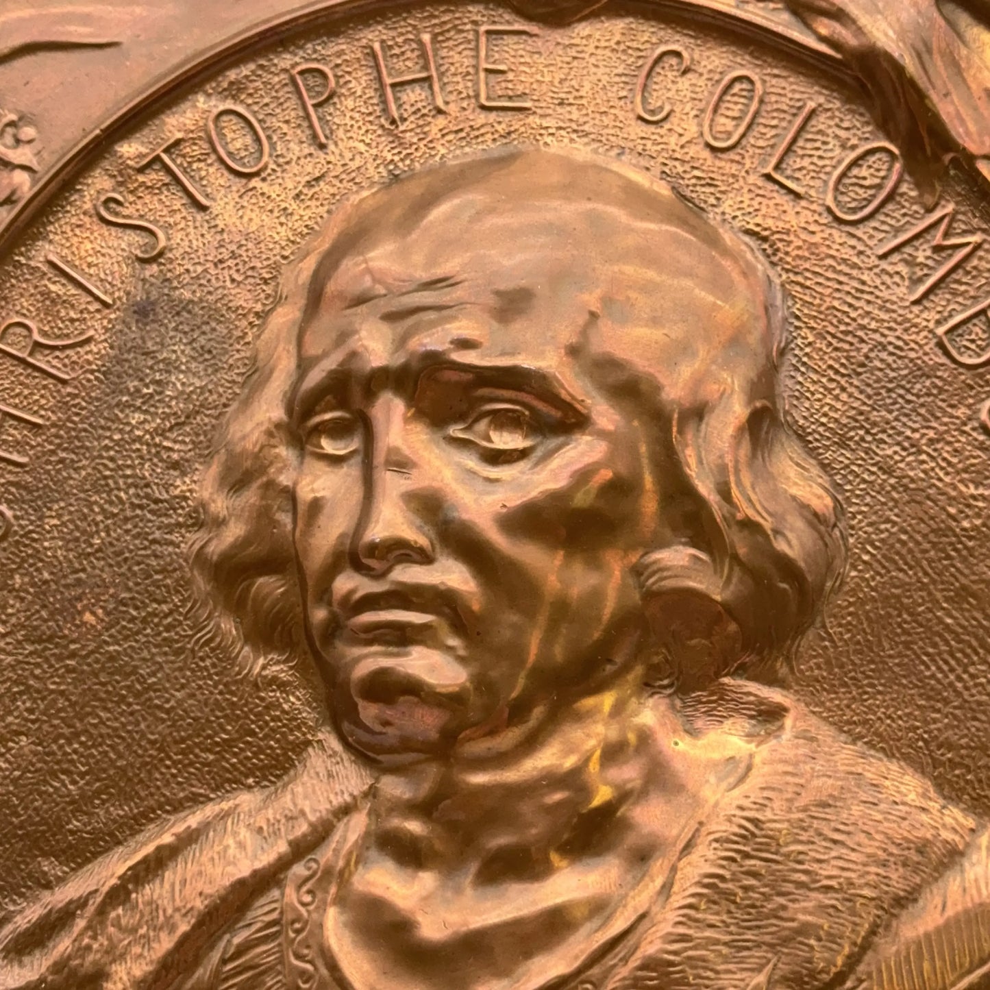 World’s Fair 1893 Columbian Exposition Large Copper Medallion