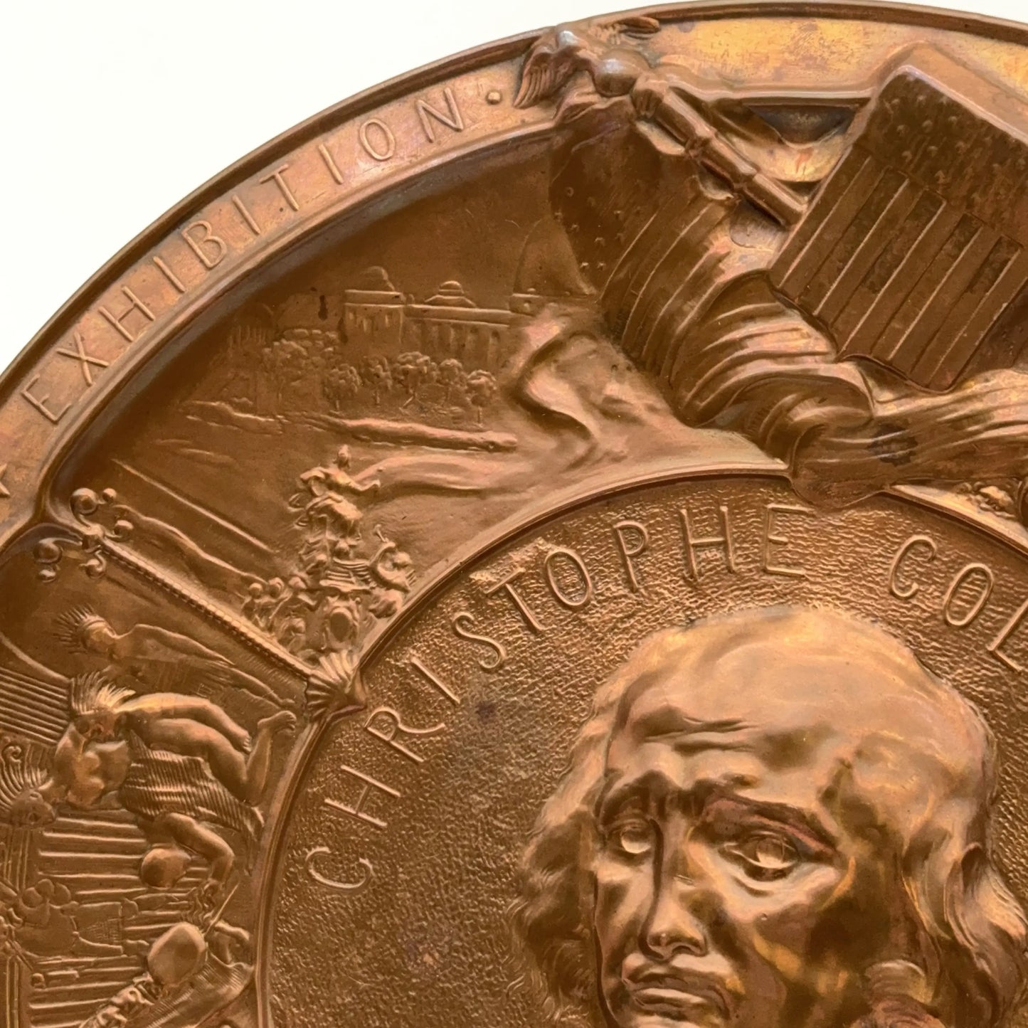 World’s Fair 1893 Columbian Exposition Large Copper Medallion