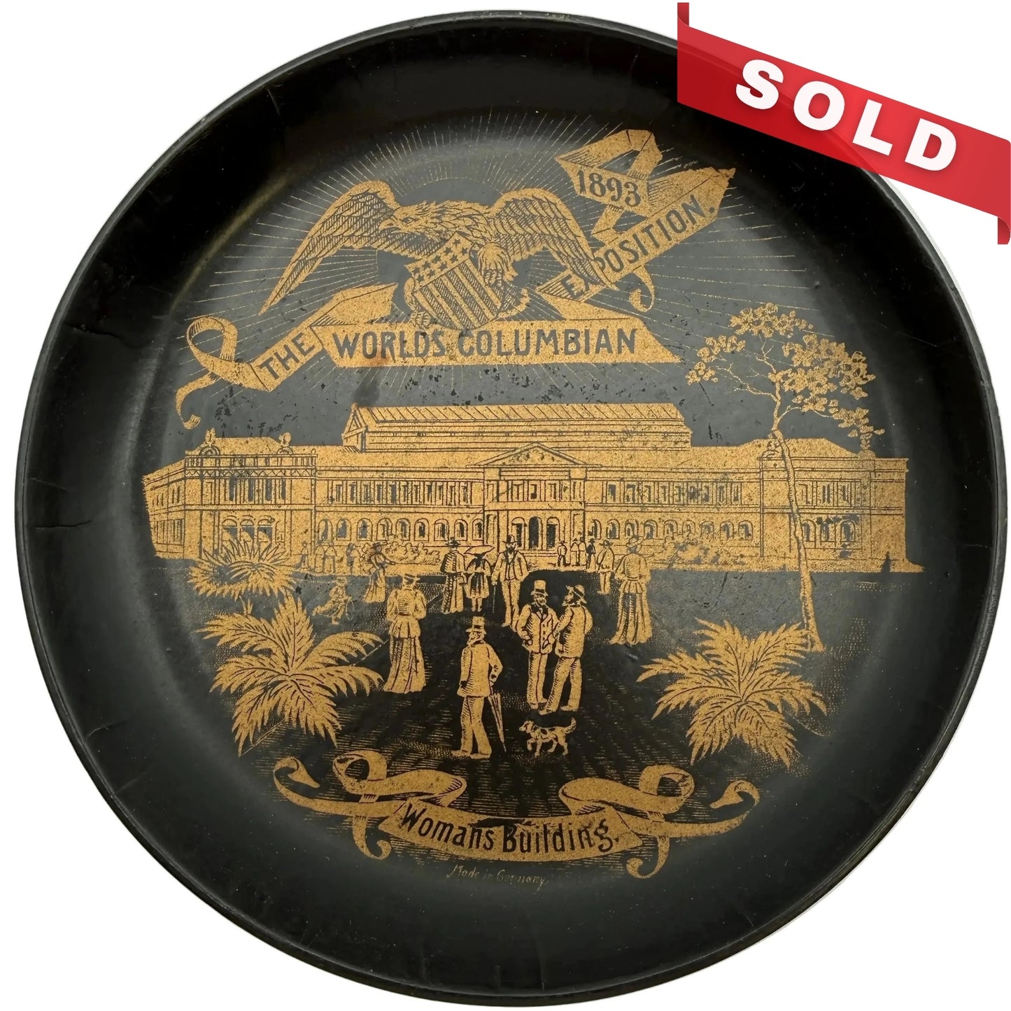 1893 World’s Fair Columbian Exposition Trays — Made in Germany