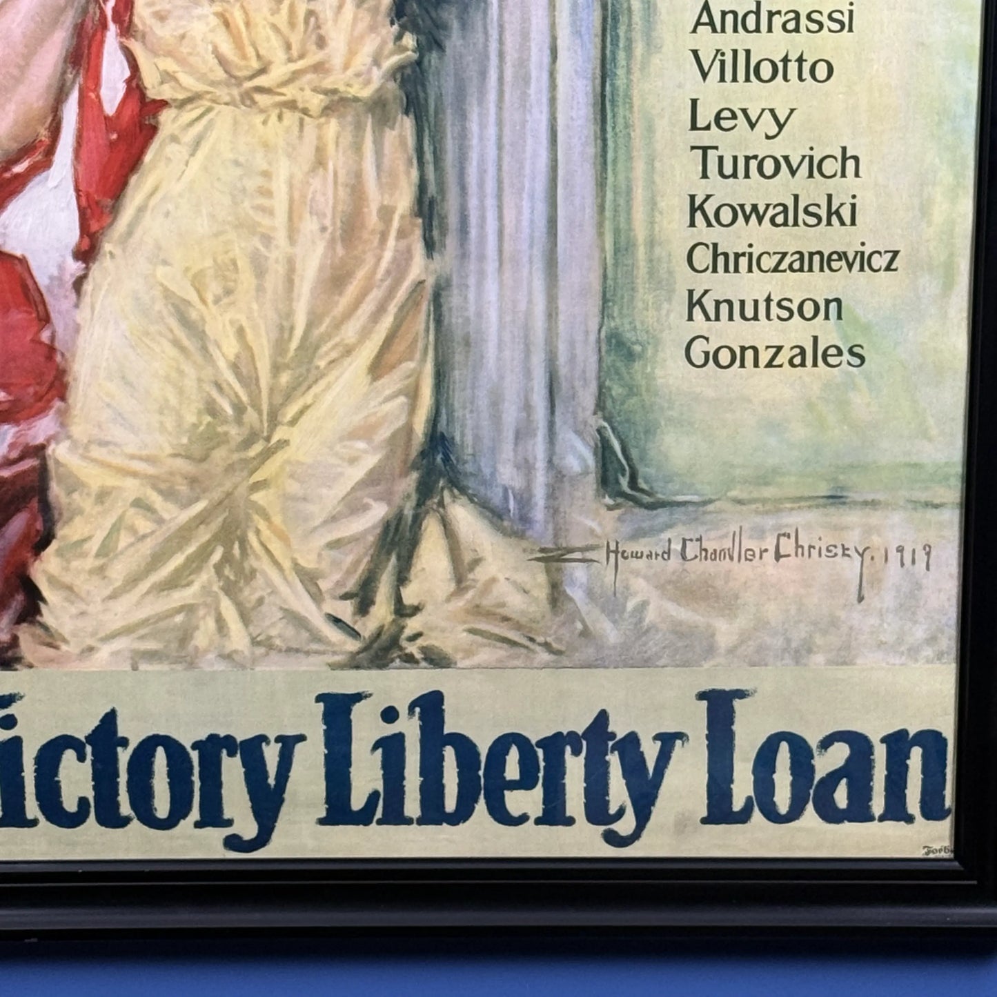 Original 1919 WWI Poster — "Americans All! - Victory Liberty Loan" Poster