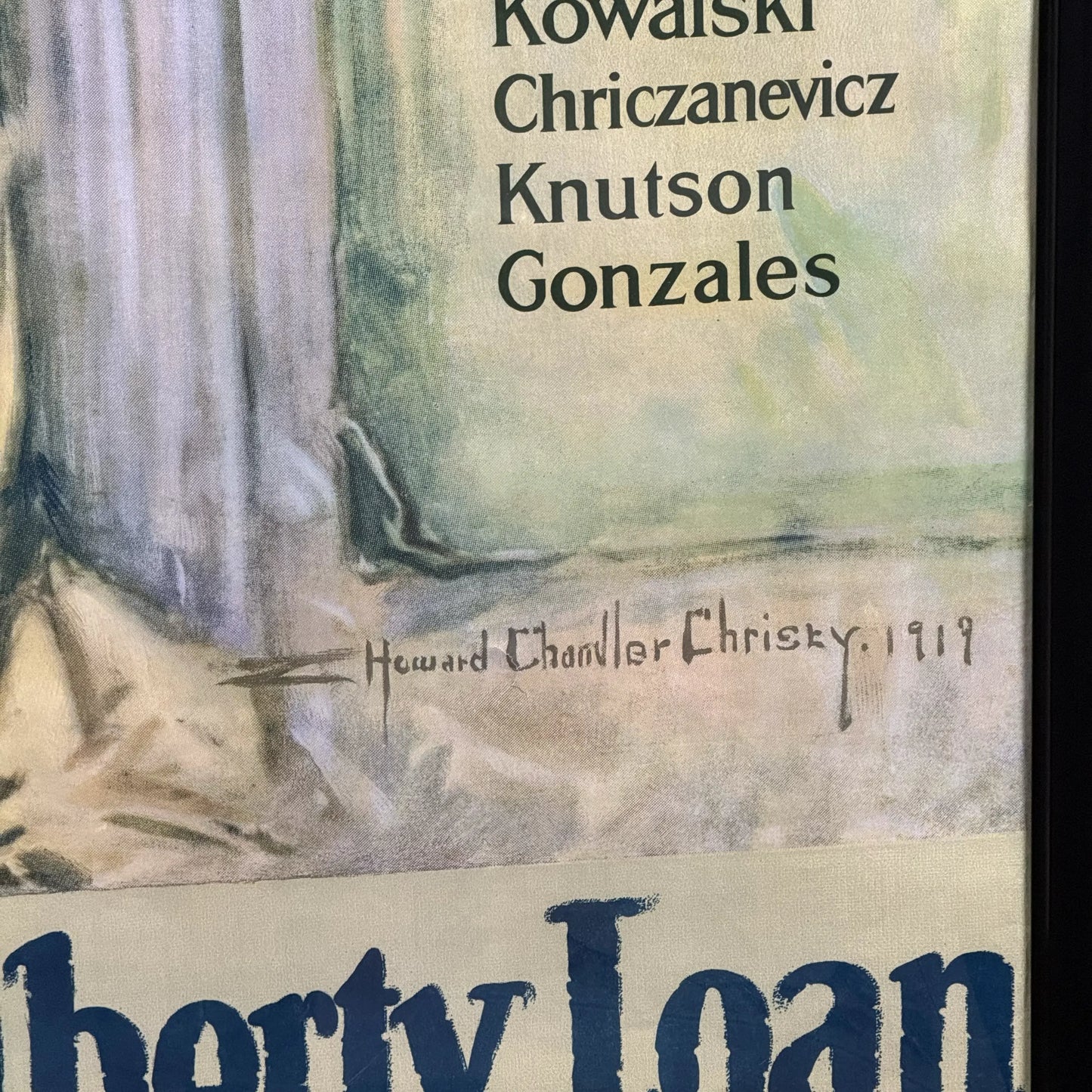 Original 1919 WWI Poster — "Americans All! - Victory Liberty Loan" Poster