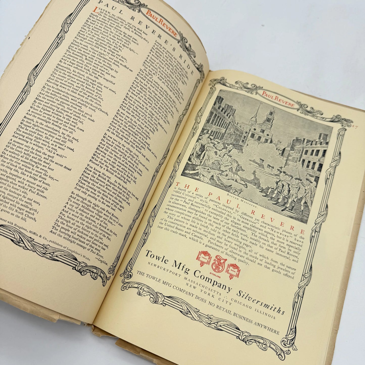 Georgian and Paul Revere Colonial Series from The Towle Mfg. Company Silversmiths — 1899 and 1901