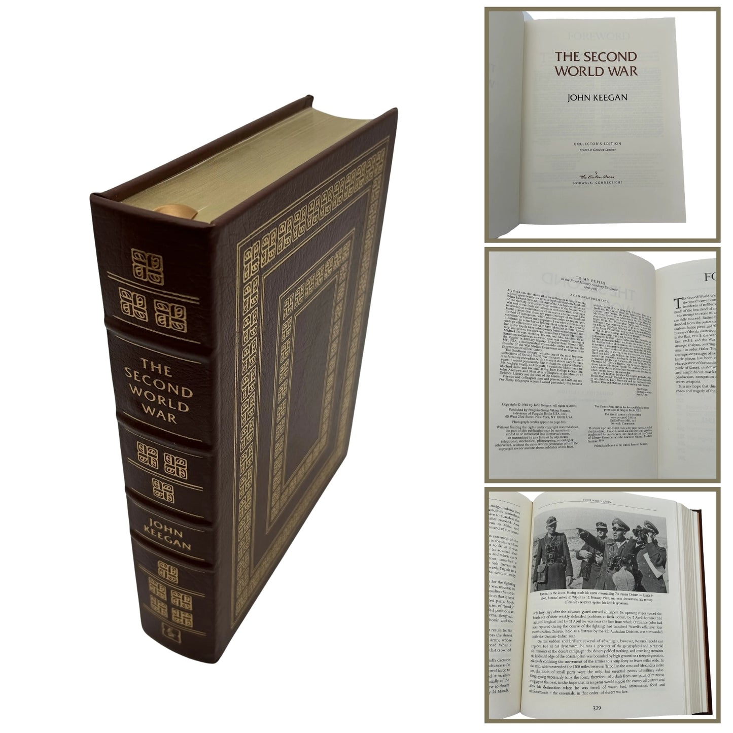 "The Second World War" by John Keegan — Leather-bound, gilt-edged Easton Press edition 10