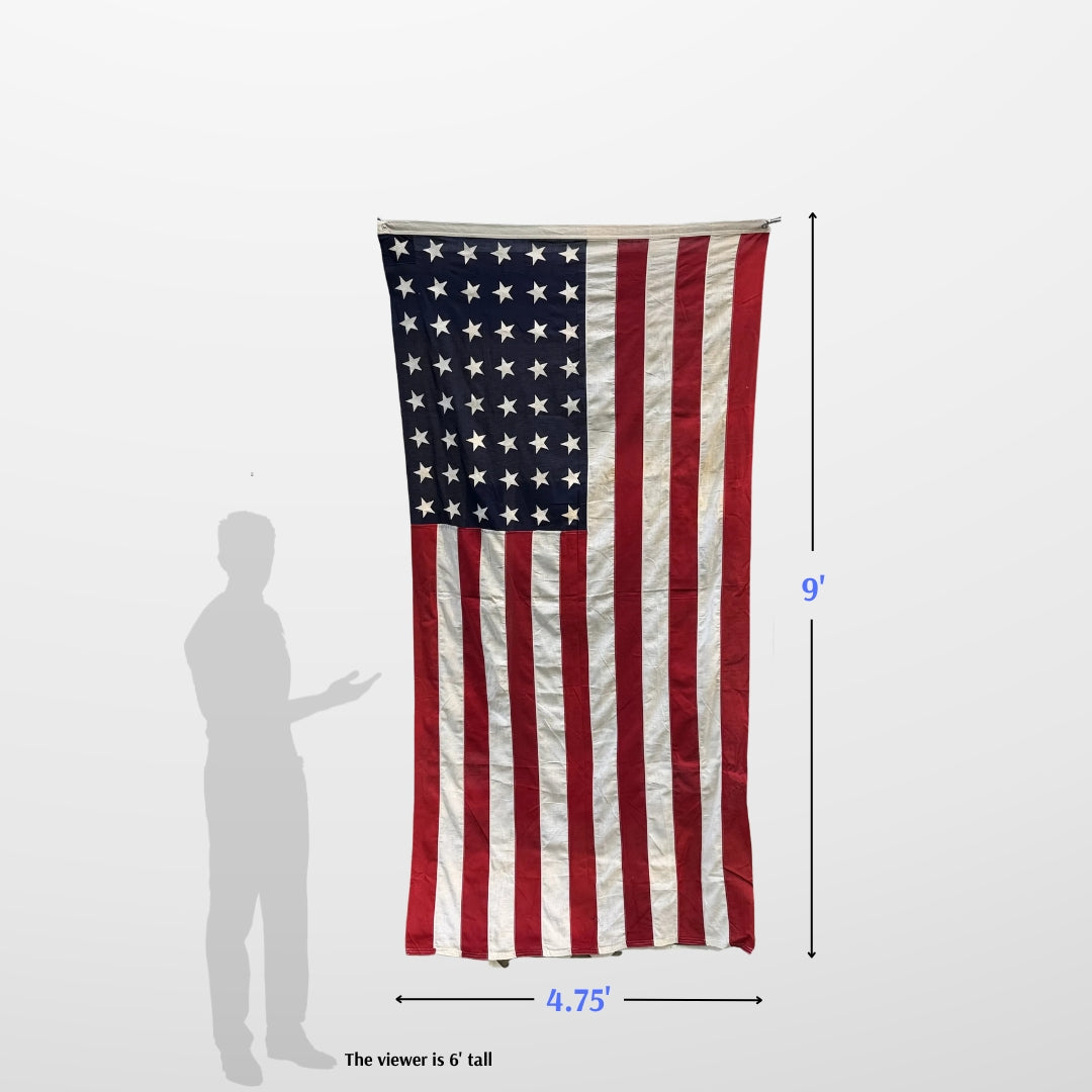 Large 48 Star Flag in excellent condition — 4.75' x 9'