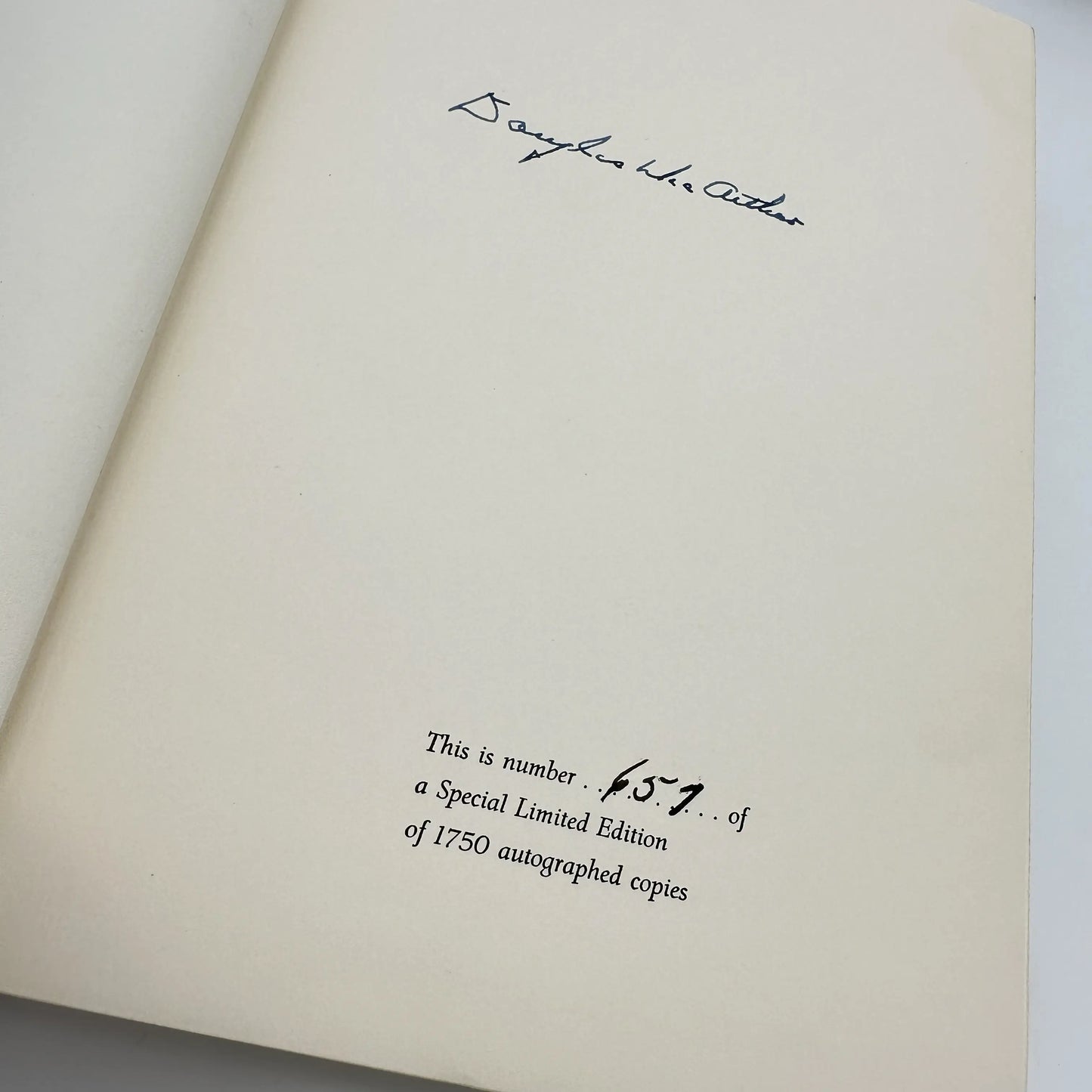 "Reminiscences" signed by the author General Douglas MacArthur, 1964 - First edition, #657 of 1750 signed copies