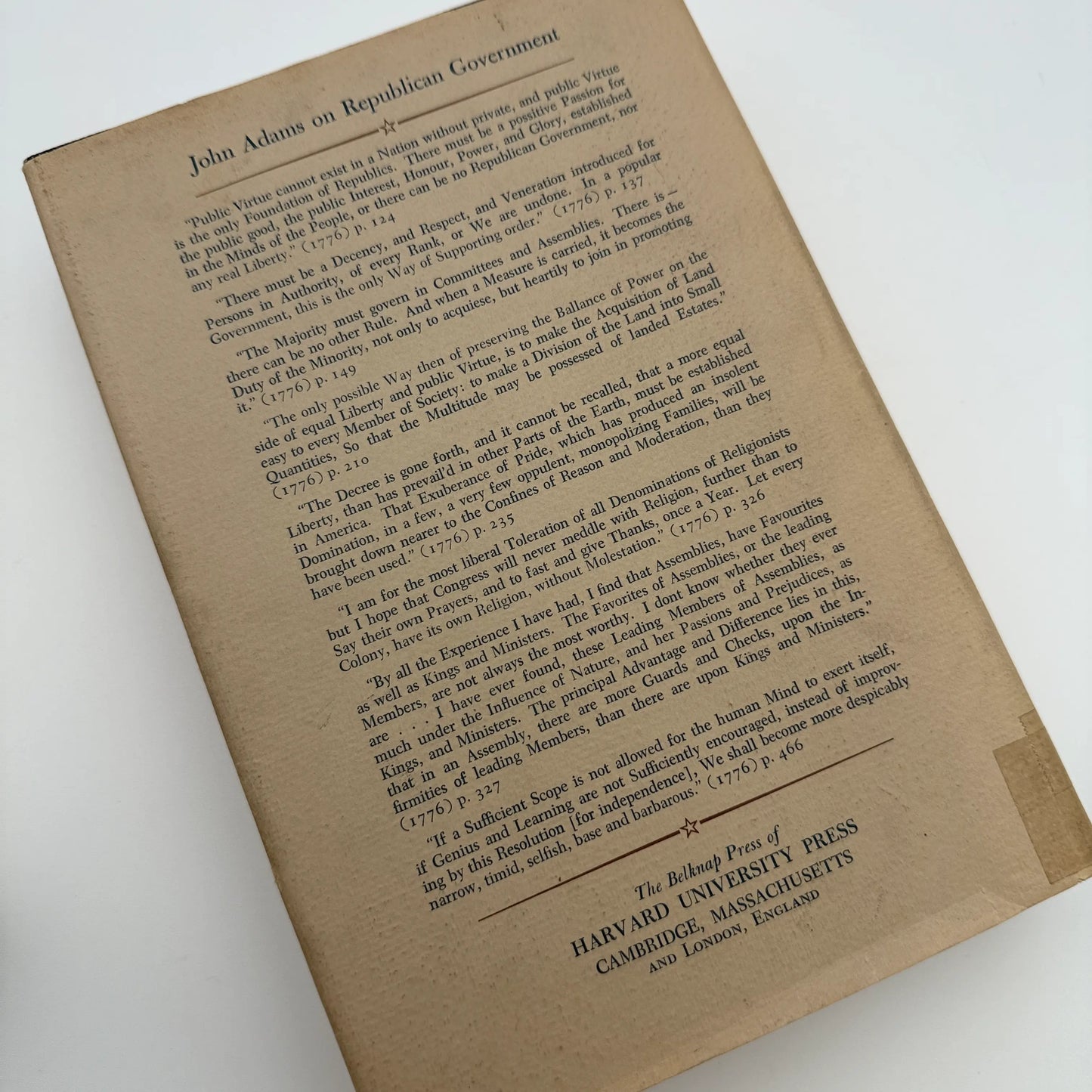 "The Adams Papers" — The Earliest Diary of John Adams — From June 1753 to August 1777 — Five volumes
