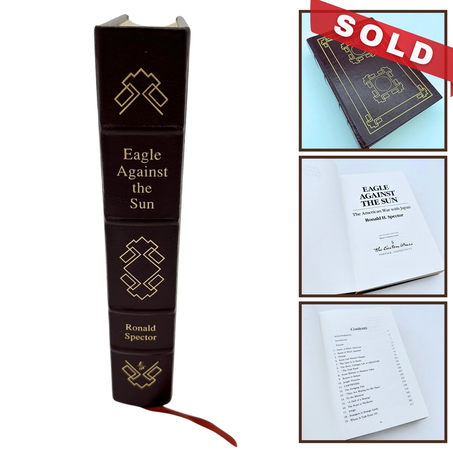 "Eagle Against the Sun" — Ronald H. Spector — Leather-bound, gilt-edged Easton Press edition