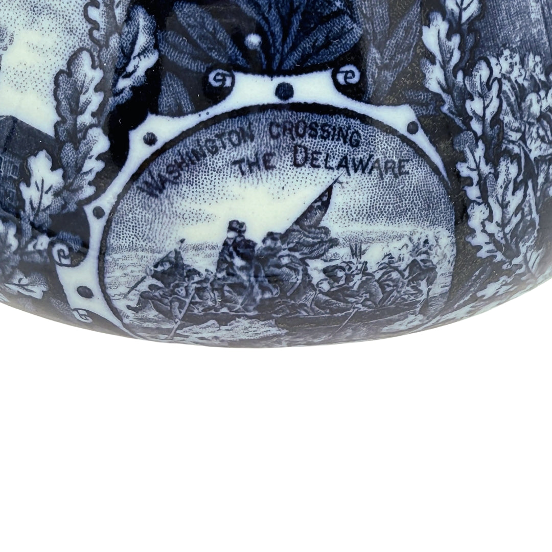 Pitcher decorated with images of the Revolution and the early founding of our nation — Made in England