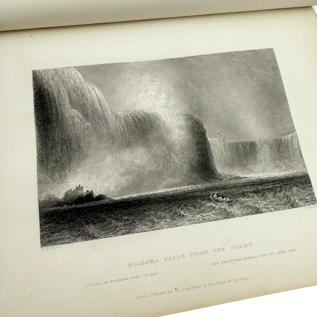 1852 "American Scenery; or Land, Lake, and River, Illustrations of Transatlantic Nature" by N.P. Willis — Two volume set