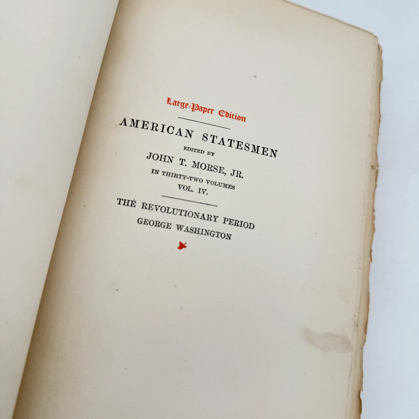 "American Statesmen: George Washington" — Two volume numbered set — Henry Cabot Lodge