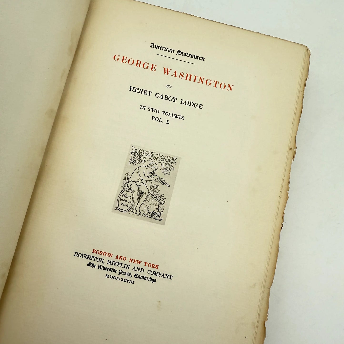 "American Statesmen: George Washington" — Two volume numbered set — Henry Cabot Lodge