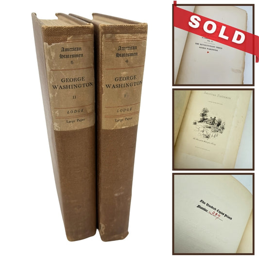 "American Statesmen: George Washington" — Two volume numbered set — Henry Cabot Lodge