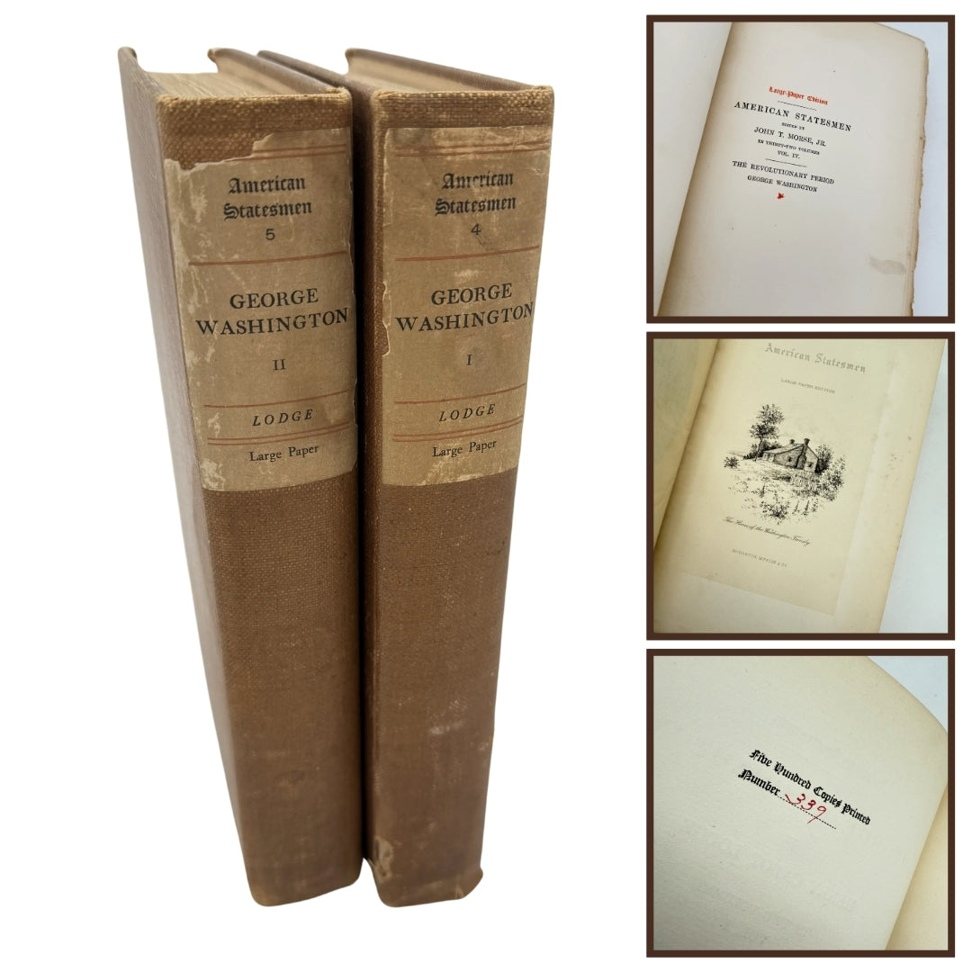 "American Statesmen: George Washington" — Two volume numbered set — Henry Cabot Lodge